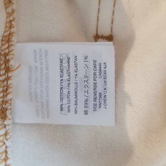 Madewell Tapered Crop White High Rise Contrast Stitch Jean Pant - Picture 9 of 9